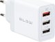 Ładowarka Blow 76-027# Ładowarka sieciowa gniazdo usbx2 + usb qc 30w 1