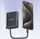 Awei AWEI PowerBank z wbudowanym kablem P87K 10000mAh czarny/black 30W 1