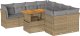 vidaXL 9-cz. zestaw mebli ogrodowych z poduszkami, beżowy, polirattan 2