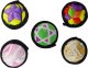 LeanToys Piłka Do Obijania Na Gumce Opaska Struktury Kolorowa 6cm 1