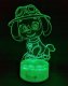 Compliment Lampka Nocna Biurkowa Dla Dzieci Psi Patrol Paw 3D Led Rgb + Pilot 2