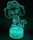 Compliment Lampka Nocna Biurkowa Dla Dzieci Psi Patrol Paw 3D Led Rgb + Pilot 5