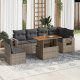 vidaXL 7-cz. zestaw wypoczynkowy do ogrodu, z poduszkami, szary 1
