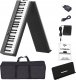 V-Tone PFP pianino cyfrowe przenośne składane niebieskie 88 klawiszy pulpit do nut pokrowiec USB-C 1