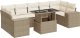 vidaXL vidaXL 8-cz. zestaw mebli ogrodowych z poduszkami, beżowy, polirattan 2