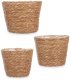 Giftdecor Osłonki na doniczki plecione RUSTIC, 3 sztuki 2