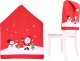 LeanToys Pokrowiec Na Krzesło Świąteczny Czerwony 60cm x 48cm 1szt. LEAN Toys 1