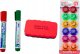 LeanToys Zestaw Tablica Magnetyczna 90x60cm na Stojaku Magnesy Pisaki Gąbka LEAN Toys 4