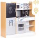 Ecotoys Kuchnia dla dzieci z dźwiękiem i LED tablica kredowa metalowe akcesoria MDF +3 lata ECOTOYS 1