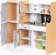 Ecotoys Kuchnia dla dzieci z dźwiękiem i LED tablica kredowa metalowe akcesoria MDF +3 lata ECOTOYS 3