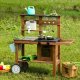 Ecotoys Kuchnia błotna outdoor dla dzieci z akcesroiami drewno jodłowe ECOTOYS 8