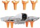SunnyLife NÓŻKI PŁOZY PODWYŻSZENIE PODWOZIA STOPKI DO DRONA DJI NEO - POMARAŃCZOWE 1