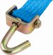 Tekson Pas Zabezpieczający 2,5m/50mm/4t Lohr 3-Punktowy Niebieski, 350 Dan, Gumowa Rączka, Z Hakiem Obrotowym, Zielona Tuba 2