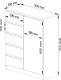 Fabryka Mebli Akord Komoda do salonu 80 cm 1 drzwi 5 szuflad 3 półki - dąb sonoma 3