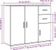 vidaXL Szafka, stare drewno, 91x29,5x75 cm 11