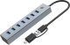 HUB USB Conceptronic Conceptronic HUBBIES21G huby i koncentratory USB 3.2 Gen 1 (3.1 Gen 1) Type-A 5000 Mbit/s Szary 1