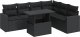 vidaXL 7-cz. zestaw wypoczynkowy do ogrodu, z poduszkami, czarny 2