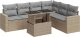 vidaXL 7-cz. zestaw wypoczynkowy do ogrodu, z poduszkami, beżowy 2