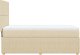 vidaXL Łóżko kontynentalne z materacem, kremowe, tkanina, 90x190 cm 5