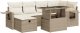 vidaXL vidaXL 7-cz. zestaw wypoczynkowy do ogrodu, z poduszkami, beżowy 2