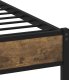 vidaXL vidaXL Metalowa rama łóżka, bez materaca, przydymiony dąb, 160x200 cm 7