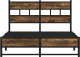 vidaXL vidaXL Metalowa rama łóżka, bez materaca, przydymiony dąb, 120x200 cm 4