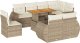vidaXL vidaXL 9-cz. zestaw mebli ogrodowych z poduszkami, beżowy, polirattan 2