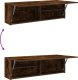 vidaXL vidaXL Wisząca szafka łazienkowa, przydymiony dąb, 100x25x30 cm 7