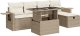 vidaXL vidaXL 6-cz. zestaw mebli ogrodowych z poduszkami, beżowy, polirattan 2