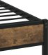 vidaXL vidaXL Metalowa rama łóżka, bez materaca, przydymiony dąb, 120x190 cm 7