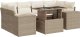 vidaXL vidaXL 7-cz. zestaw wypoczynkowy do ogrodu, z poduszkami, beżowy 2