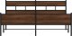vidaXL vidaXL Metalowa rama łóżka, bez materaca, brązowy dąb, 183x213 cm 4