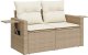 vidaXL vidaXL 6-cz. zestaw mebli ogrodowych z poduszkami, beżowy, polirattan 4