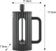 Klausberg ZAPARZACZ TŁOKOWY DO KAWY/HERBATY Z 350ml KLAUSBERG KB-7741 CZARNY 2