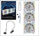 Wentylator Lian Li UNI FAN SL Wireless LCD 120 Reverse Blade 3-pack biały (12RSLLCD1W3W) 2