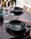 MG Home Serwis obiadowy 18 elementów dla 6 osób MG Home Pavia Black  zestaw talerzy czarne talerze 1
