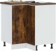 vidaXL vidaXL Narożna szafka kuchenna dolna Porto, przydymiony dąb 1