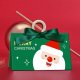 eCarla Pudełko PREZENTOWE ozdobne zielone, MERRY CHRISTMAS z kokardą 17x10x8,5 cm OPO37 1