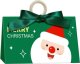 eCarla Pudełko PREZENTOWE ozdobne zielone, MERRY CHRISTMAS z kokardą 17x10x8,5 cm OPO37 2