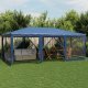 vidaXL Namiot imprezowy z 10 ścianami z siatki, niebieski, 6x4 m, HDPE 1