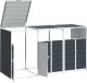 vidaXL Obudowa na kosz na śmieci, potrójna, antracyt, 216x81x115 cm 4