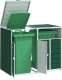 vidaXL vidaXL Obudowa na kosz na śmieci, podwójna, zielona, 144x81x113 cm 1