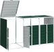vidaXL vidaXL Obudowa na kosz na śmieci, potrójna, zielona, 216x81x115 cm 4