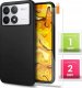 Hello Case ETUI DO XIAOMI POCO F6 PRO GUMOWE OBUDOWA CZARNE MATOWE SILIKON   SZKŁO 9H 1