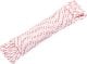 vidaXL Linka rozrusznika, biało-czerwona, 3 mm 10 m, nylon 1