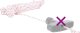 vidaXL Linka rozrusznika, biało-czerwona, 3 mm 10 m, nylon 2
