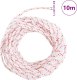 vidaXL Linka rozrusznika, biało-czerwona, 3 mm 10 m, nylon 9