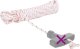 vidaXL Linka rozrusznika, biało-czerwona, 5 mm 10 m, nylon 3
