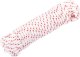 vidaXL Linka rozrusznika, biało-czerwona, 4 mm 10 m, nylon 1