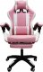 Krzesło biurowe kontrast Fotel gamingowy obrotowy biurowe dla gracza podnóżek KG104 różowy 14